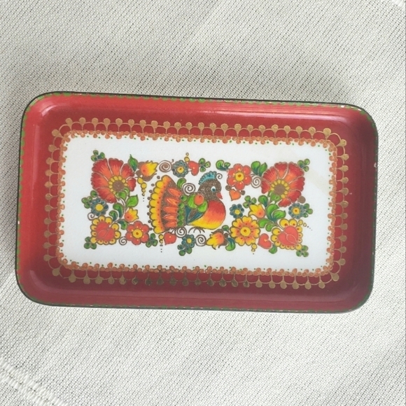 Vintage Steinbock- Email Handmade Austria Enamel Trinket Tray - Picture 1 of 6